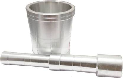 shutupnshop High Quality Mortar & Pestle/Imam Dasta/Ohkli Musal/Kharal/Khalbatta/Okhli Masher/masher/8.89 CM Mortar & 14.9 CM Pestle Aluminium Masher Stainless Steel Masher
