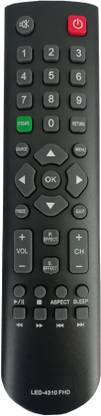 LipiWorld LED-4310 FHD LCD LED TV Remote Control Compatible for  LCD LED INTEX Remote Controller