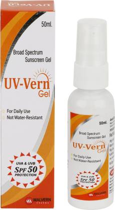 UV-VERN Sunscreen - SPF 50 SUNSCREEN GEL SPF 50+ UVA & UVB PROTECTION NON-OILY NON-GREESY FORMULA