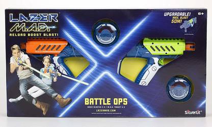 Silverlit Lazer M.A.D Gun-Battle OPS Equiped with Basic Blaster x 2, M.A.D Target x 2, Upgradable. Guns & Darts