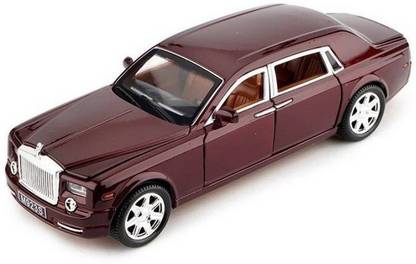 baby kids Rolls-Royce Phantom Diecast Sound Light Pullback Model Toy Car Brown 1:24 (Brown)