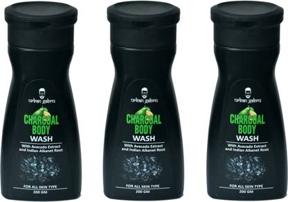 urbangabru Activated Charcoal body wash & Shower Gel 100% Natural - Pack Of 3