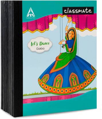 Classmate Let's Dance Garba Regular Note Book Double Rule 92 Pages