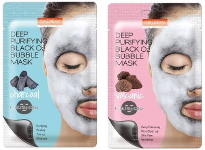 Purederm BUBBLE MASK BLACK O2 DEEP PURIFYING PEEL OFF SHEET MASK (MADE IN KOREA)