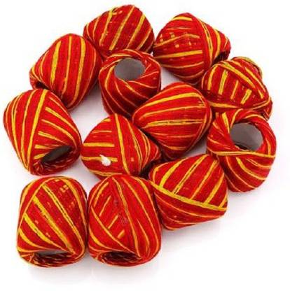 CarbonShot Mauli Kalawa Raksha Sutra Sacred Hindu Religious for Pujan Pack of 12