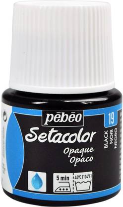 PEBEO Setacolor Fabric Paint - 45 ml bottle - Setacolor Opaque Black (19)