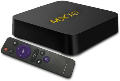 TECHGEAR Android TV Box 8.1,MX10 Android TV Box with 2.4G Remote Quad Core 4GB DDR4 /32GB eMMC Storage True 4K HDR @60fps UHD Video Playback USB 3.0 and Fast Ethernet Port/WiFi 100M Media Streaming Device