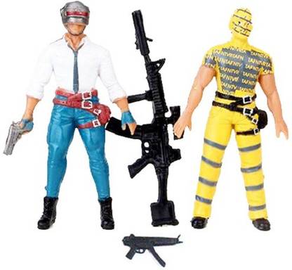 smart anime buy Player Battleground PUBG Set Of 2 Pcs Players With Weapons Action Figure