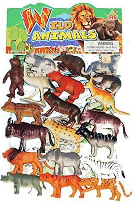 SAM Latest wild Animals, zoo animals, Jungle animals Pack of 20 pcs with Map of Jungle toy for Kids ( Multicolored )