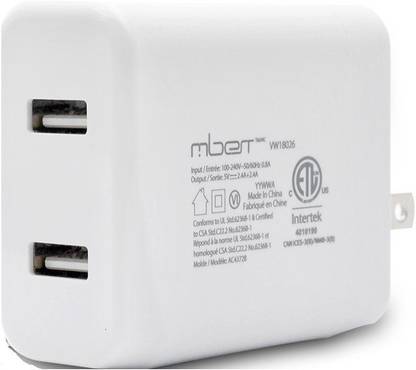 MBest 10 W 3 A Wall Charger for Mobile with Detachable Cable