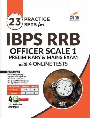 23 Practice Sets for Ibps Rrb Officer Scale 1 Preliminary & Mains Exam with 4 Online Tests