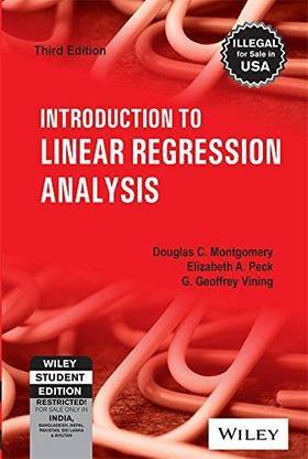 Introduction to Linear Regression Analysis Third  Edition