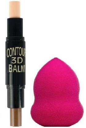 CIVAKI ronzer highlighter stick 3D contour stick with antibacterial beauty blender