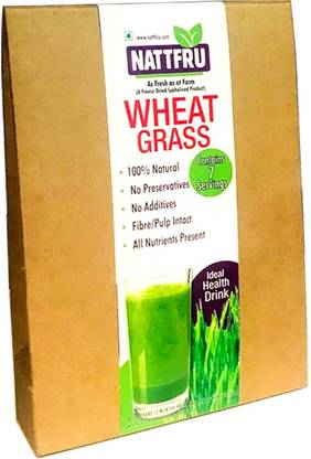 Nattfru 100% Natural, Pure & Freeze Dried Wheatgrass Powder set of 1