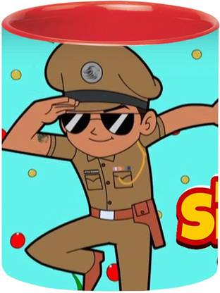 ARTBUG Little Singham Cartoon -2247-Red Ceramic Coffee Mug