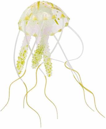Jainsons Pet Products Aquarium Glowing Artificial Silicon Jelly Fish Tank Ornament Decoration Silicone Soft Toy For Fish