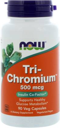 Now Foods Tri-Chromium 500 mcg 90 Veg Capsules