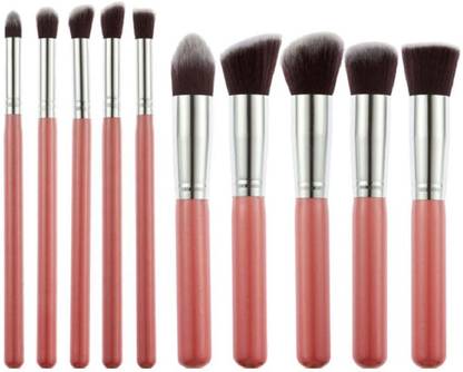 Allin Exporters Makeup Brushes set Export Quality , Set of 10 Different Premium Quality Brushes, Foundation Powder Eyeshadow Eyeliner Lip Brush Tools