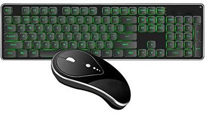 RETRACK 2.4G Wireless Backlit Glowing Keyboard and Mouse Combo Combo Set