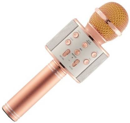 ESCHEW WS-858 Bluetooth Microphone Recording Condenser Bluetooth Speaker for Karaoke Mic with Speaker & Radio Microphone