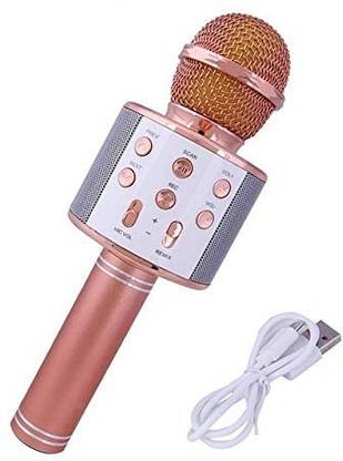 ESCHEW Wireless WS-858 Handheld Microphone with Bluetooth Speaker and Audio Recording Microphone