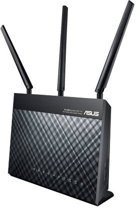 ASUS DSL-AC68U Wireless Router 2.4 GHz, 5 GHz 1900 Mbps Wifi Speed Dual Band External Antenna Both (Ethernet and ADSL)