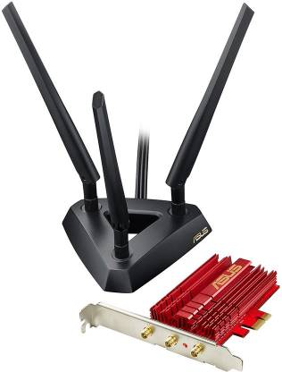 ASUS PCE-AC68 Router 2.4 GHz, 5 GHz 1900 Mbps Wifi Speed Dual Band External Antenna Both (Ethernet and ADSL)