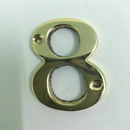 Robin Export Company 2 Inch Brass Number 8 Sign
