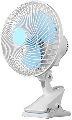 Breewell 2019 Latest Portable 2-Speed Desk Clip Fan | White NA USB Fan