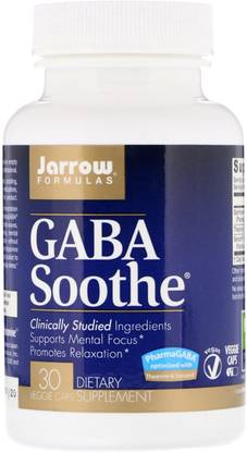 Jarrow Formulas GABA Soothe 30 Veggie Caps