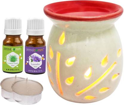 PeepalComm Lavender, lemongrass Diffuser Set PC-TOPREDDIFF-2TL-LG-LV