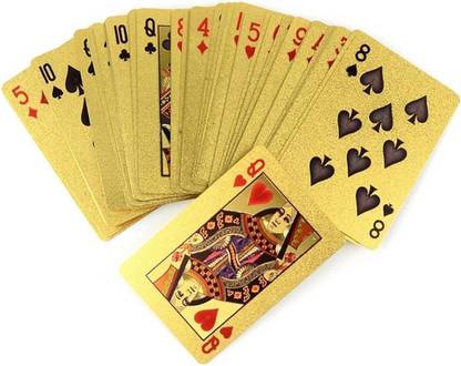 MGP FASHION 24K Gold Plated Poker Playing Cards For Family Friends Girls Boys Holidays Vacation