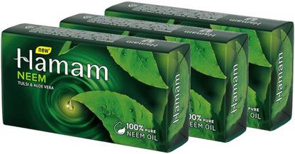 HAMAM Neem Tulsi and Aloevera Soap Bar, 150g