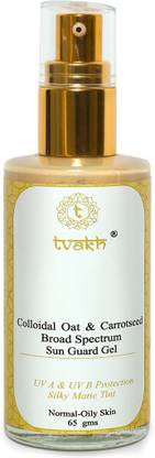 Tvakh Sunscreen - SPF 50 Colloidal Oat and Carrot Seed Broad Spectrum Sun Guard Gel 65 ML