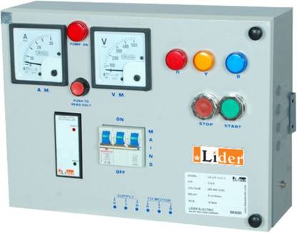 lider Control panel/starter for water filled submersible/motor pump With Three Phase Auto-Switch -Transformerless [ LD-LM-ASWT 3.0 HP ] Submersible Water Pump