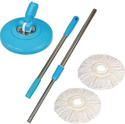 एस्चे Magic Mop Stick , Mop Rod 360 Degree Rotating With 2 free Refill सफाई के लिए वाइप