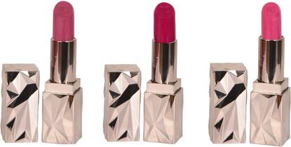 INCOLOR Long Lasting Jewel Queen Lipstick  Set Of 3 (Shade 9,11,17) Each Of 3.7gm