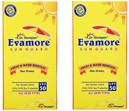 Dr. Morepen Sunscreen - SPF 50 PA++ evamore lotion 100ml ( pack of 2 )