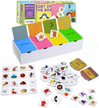 XUNDA Fun sorting game with sort in the box , Multi Color Strategy & War Board Game