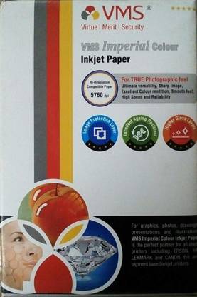 VMS VMS Imperial Colour High Glossy 270 gsm Inkjet Photo Paper 400 Sheets (pack of 1) Unruled 4"x6" (4R) 270 gsm Inkjet Paper