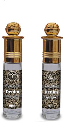 ASHTAAROMAS Set of 2 Denim Attar, Long Lasting for Unisex (9 ml Each) Floral Attar