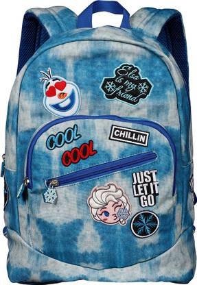 Disney Frozen Elsa Emoji Canvas School Bag 44 cm (Secondary 3rd Std Plus) School Bag