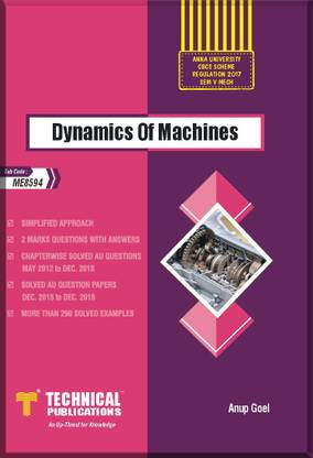 Dynamics of Machines for BE Anna University R-17 CBCS (V-Mech. - ME8594)