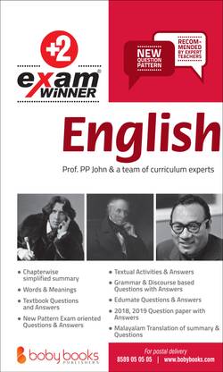 Class 12/Plus Two English Exam Winner (KERALA SYLLABUS) Boby Books