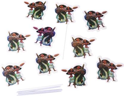 FUNCART Multicolor Moana cake topper (10pcs/pack)