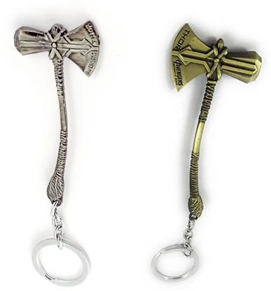 Three Shades Thor Axe New Hammer Keychain Combo Thor Hammer Combo Key Chain