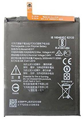 RJR Mobile Battery For  NOKIA 6 HE317 3000 mAh Battery