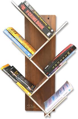 7CR Engineered Wood Open Book Shelf
