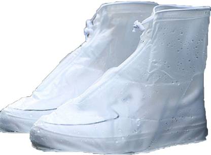 Desi Rang Shoes Cover for Rain, PP (Polypropylene) Translucent/ Semi-Transparent Boots Shoe Cover, Flat Shoe Cover, High Heeled Shoe Cover