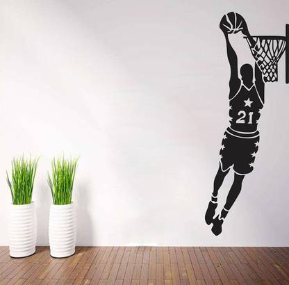 fuzzy 100 cm Basket Ball Self Adhesive Sticker